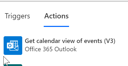 Action Get Calendar View of Events V3